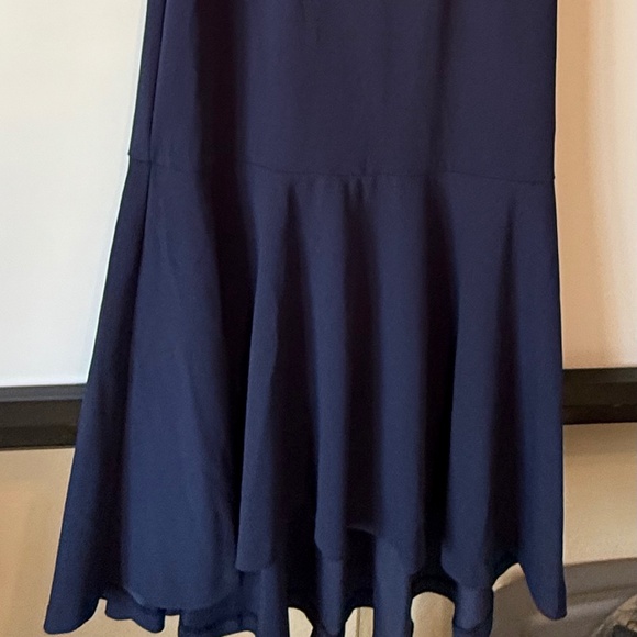 NWT JS Collections Celia Mixed Media Mermaid Gown Deep Navy Size 14 MSRP $298 - Picture 3 of 11